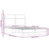 vidaXL Estructura de cama sin colch&oacute;n 140x190 cm madera marr&oacute;n roble