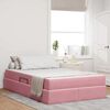 vidaXL Cama con almacenamiento y colch&oacute;n Rosa 120 x 200 cm Terciopelo