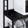 vidaXL Estante de cocina Roble Negro 60 x 40 x 168 cm
