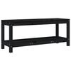 vidaXL Banco de jard&iacute;n de madera maciza de pino negro 108x35x45 cm