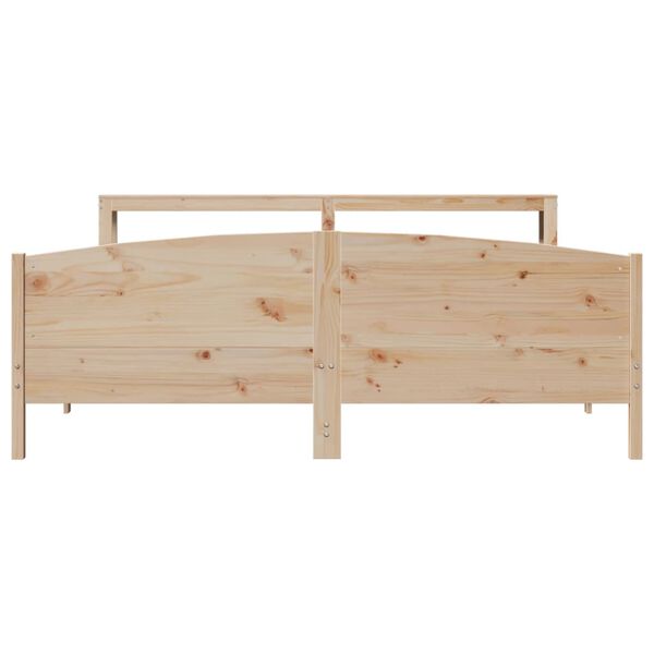 vidaXL Estructura de cama sin colch&oacute;n madera maciza de pino 200x200 cm