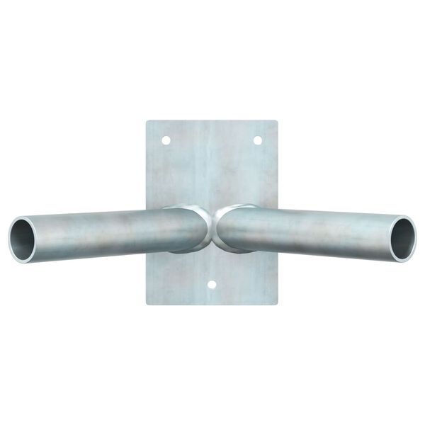 vidaXL Soporte de Bandera Plateado 10.5 x 7.5 x 0.2 cm Acero