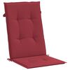 vidaXL Cojín silla de jardín respaldo alto 2 uds tela rojo 120x50x3 cm