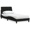 vidaXL Cama con colch&oacute;n tela negro 90x190 cm