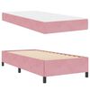 vidaXL Estructura de cama con colch&oacute;n Rosa 80 x 200 cm tela