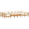 vidaXL Set de sof&aacute;s de jard&iacute;n con cojines 8 pzas madera maciza acacia