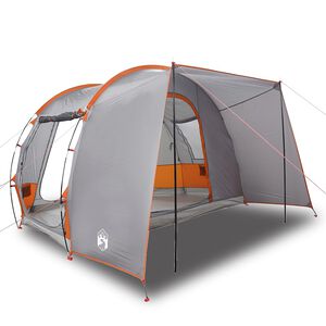 vidaXL Tienda de campa&ntilde;a de coche 2 personas impermeable gris-naranja