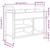 vidaXL Banco zapatero madera ingenier&iacute;a roble ahumado 65,5x32x57,5 cm