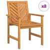 vidaXL Silla de comedor 8 pcs Natural Madera de Acacia S&oacute;lida