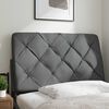 vidaXL Cabecero de cama acolchado tela gris oscuro 80 cm