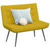 vidaXL Banco de terciopelo amarillo 110x74x84 cm