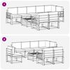 vidaXL Conjunto de sof&aacute;s de exterior 9 pcs Gris Natural y Claro