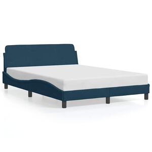 vidaXL Estructura de cama con cabecero Dover terciopelo azul 120x200 cm