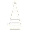 vidaXL Árbol de Navidad de metal con soporte Dorado 150 cm