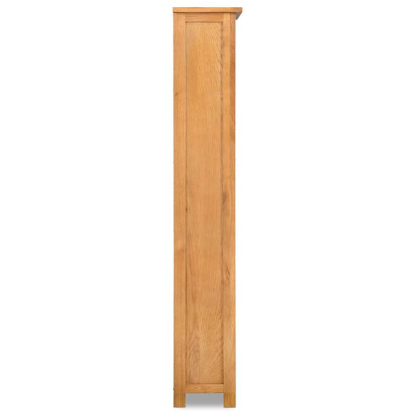 vidaX Estanter&iacute;a de 5 niveles de madera maciza de roble 60x22,5x140 cm