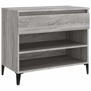 vidaXL Zapatero madera contrachapada gris Sonoma 70x36x60 cm