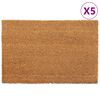 vidaXL Felpudos 5 unidades fibra de coco natural 40x60 cm