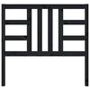 vidaXL Cabecero de cama madera maciza de pino negro 106x4x100 cm