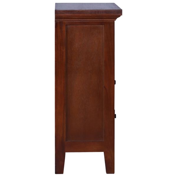vidaXL Mueble auxiliar cl&aacute;sico madera maciza caoba marr&oacute;n 60x30x75 cm