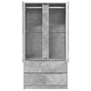 vidaXL Gabinete de Ba&ntilde;o con caj&oacute;n Gris Concreto 79,5 x 49 x 156 cm