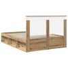 vidaXL Estructura de cama con cabecera Roble Artesanal 140 x 190 cm
