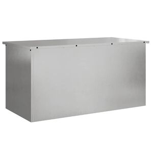 vidaXL Caja de Almacenamiento Exterior Plateado 100 x 50,5 x 50 cm