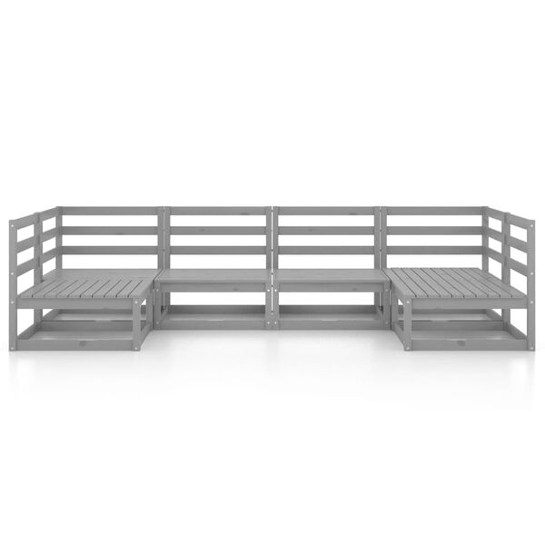 vidaXL Juego de muebles de jard&iacute;n 6 piezas madera maciza de pino