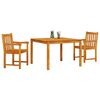 vidaXL Conjunto de Comedor de Jardín 3 pcs Marrón