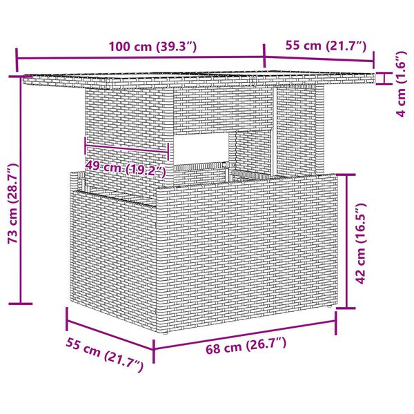 vidaXL Sofá de jardín de 11 piezas con cojines beige de ratán sintético