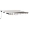 vidaXL Toldo retr&aacute;ctil Gris claro y blanco. 3 x 2,5 m