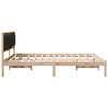 vidaXL Estructura de Cama con Cabecera Tapizada Negro 160 x 200 cm
