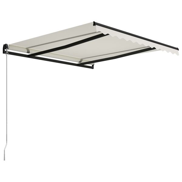 vidaXL Toldo manual retr&aacute;ctil color crema 300x250 cm