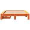 vidaXL Cama sin colch&oacute;n madera maciza de pino marr&oacute;n cera 140x200 cm