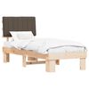 vidaXL Estructura de Cama con Cabecera Tapizada Taup&eacute; 80 x 200 cm