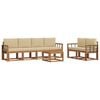 vidaXL Conjunto de sof&aacute;s de exterior 7 uds. Natural y Beige