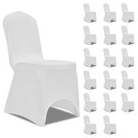 vidaXL Funda de silla elástica color crema 18 unidades