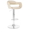 vidaXL Taburete de cocina cuero sint&eacute;tico blanco