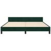 vidaXL Estructura cama con cabecero terciopelo verde oscuro 180x200 cm