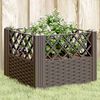 vidaXL Jardinera con clavijas PP marr&oacute;n 43,5x43,5x43,5 cm
