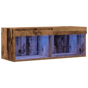 vidaXL Conjunto de mueble de TV Madera envejecida 80 x 30 x 30 cm