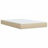 vidaXL Cama box spring con colch&oacute;n tela color crema 120x200 cm