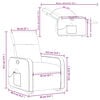 vidaXL Sillón reclinable de masaje de pie de cuero sintético marrón
