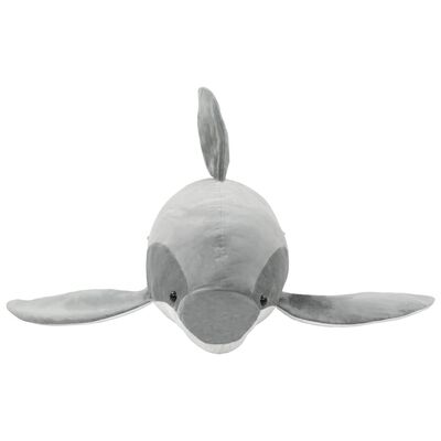 vidaXL Delfín de peluche gris