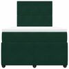 vidaXL Cama box spring con colch&oacute;n terciopelo verde oscuro 120x200 cm