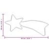 vidaXL Figuras estrella de Navidad 48 LED 2 uds blanco c&aacute;lido 65x28 cm