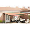 vidaXL Toldo retr&aacute;ctil aluminio y tela amarillo y blanco 4,5x3 m
