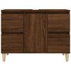 vidaXL Armario de lavabo madera contrachapada roble marrón 80x33x60 cm