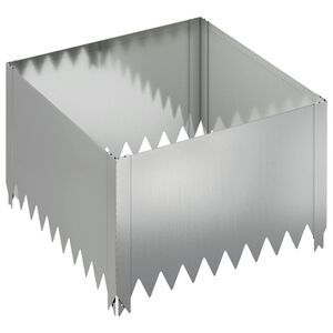 vidaXL Borde de C&eacute;sped 60 x 60 x 35 cm Acero Plateado