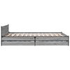 vidaXL Cama con cajones madera ingenier&iacute;a gris Sonoma 120x190 cm
