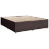vidaXL Cama box spring con colch&oacute;n tela marr&oacute;n oscuro 200x200 cm